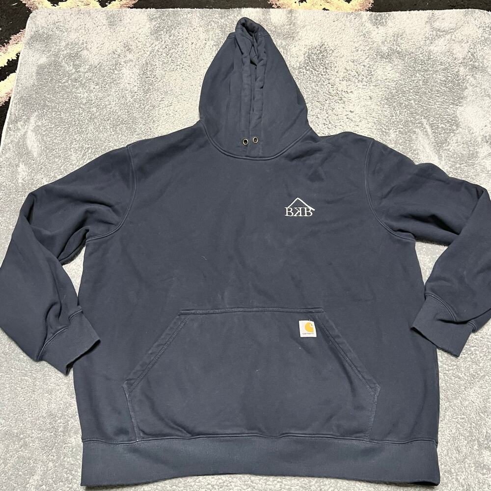 Carhartt Rain Defender Hoodie Mens XXL Sweatshirt Navy Blue 100615 472